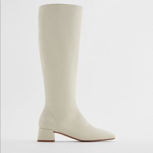 Size 36 Size 6 Zara tall cream boots beige